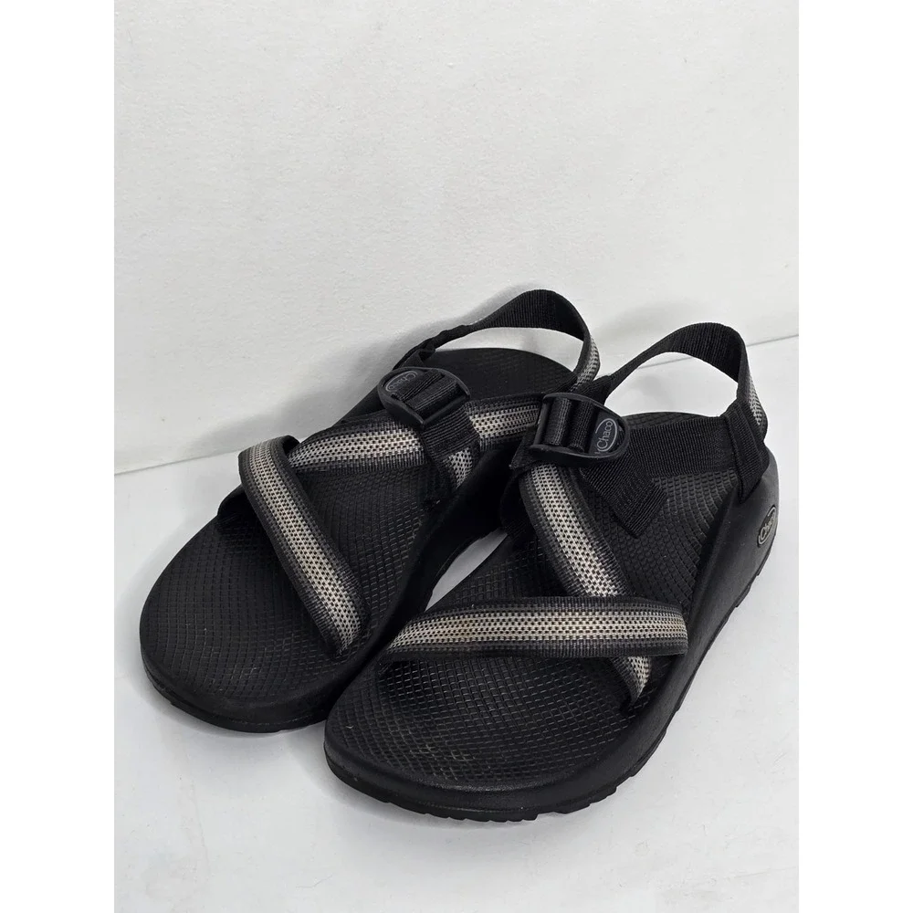 Chaco Sandals Mens Size 10 Z Cloud Black Gray Adjustable Strap Outdoor Hiking